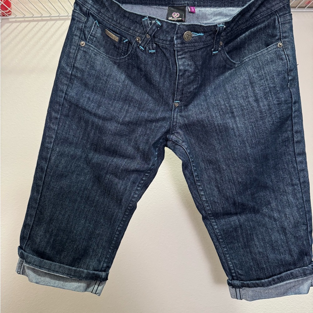 Dark Blue Denim Shorts